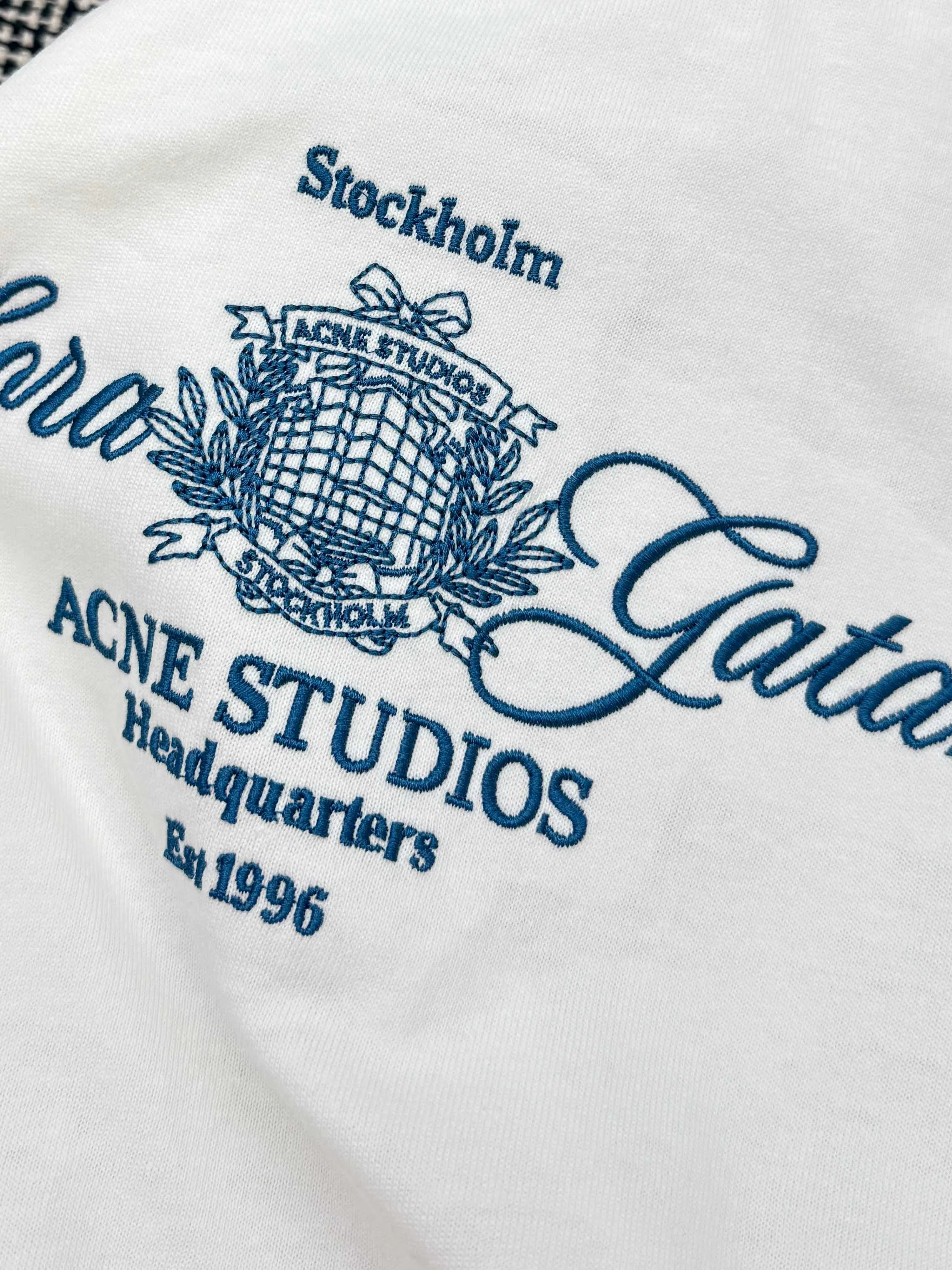 Acne Studios letter embroidery fake two piece T-shirt long sleeve XS/S/M/L